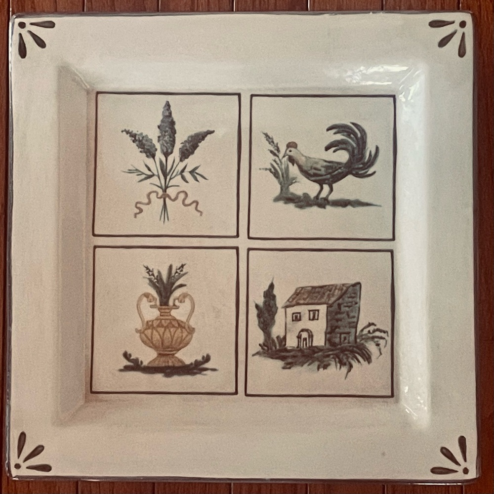 Williams Sonoma Platter Hand Painted Ceramic Made In Italy NEW Large with Tag